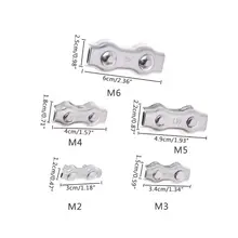 2 шт. зажимы для троса из нержавеющей стали двойные зажимы для проводов 2 мм 3 мм 4 мм 5 мм 6 мм