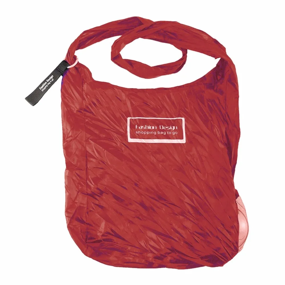 K-STAR Large Capacity Folding  Storage Bags Portable Shopping Storage Bag Eco-friendly Reusable Folding Women Handle Bag