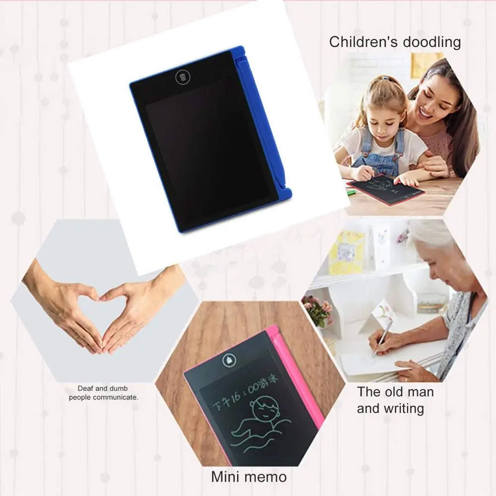 4.4 inch Mini Writing Tablet Digital LCD Drawing Notepad Electronic Practice Handwriting Painting Ta