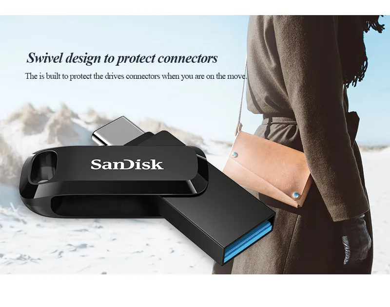 sandisk SDDDC3 USB флеш-накопитель высокоскоростной 128 ГБ type-C DC3 USB 3,1 Флешка карта памяти 32 Гб 64 Гб мини u-диск