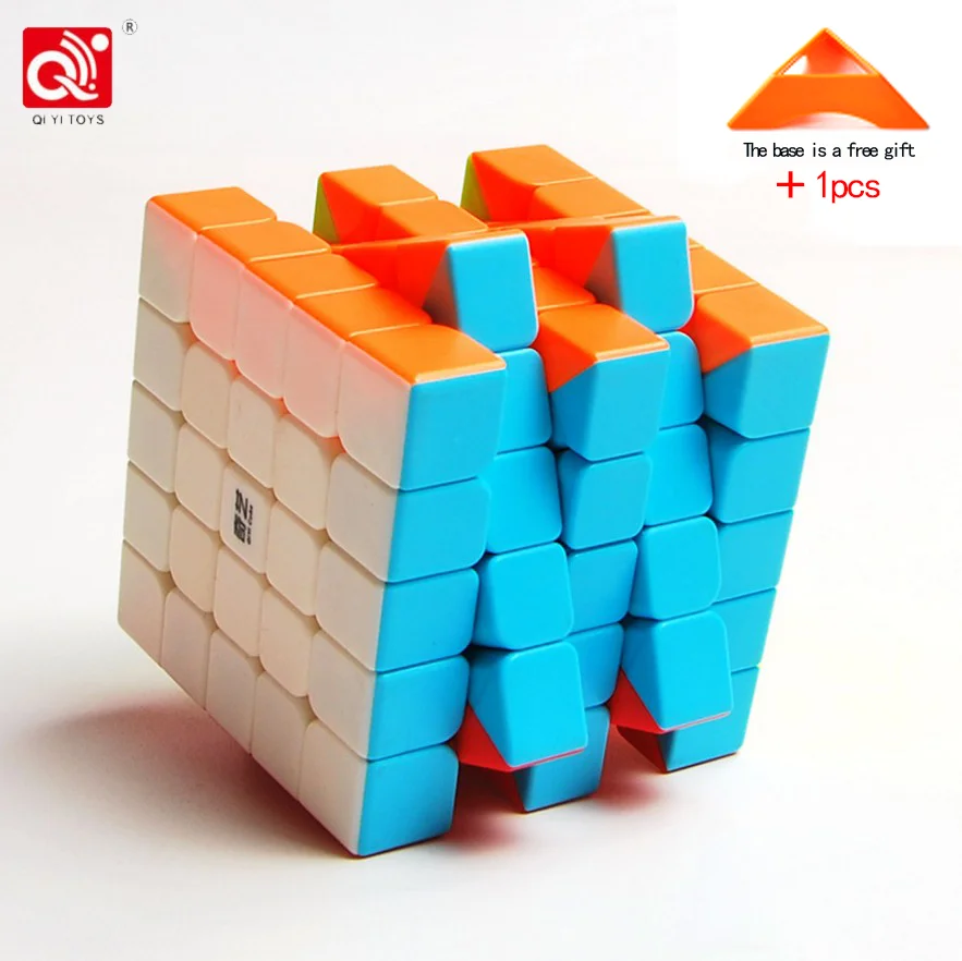 QiYi QiZheng S 5x5x5 волшебный куб скоростная головоломка Профессиональный Neo Magico Cubo черный без наклейки Развивающие игрушки для детей 6 лет