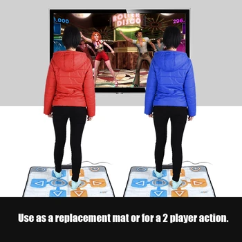 

Fun Toy Double Dance Gaming Mats Non-Slip Dancing Step Dance Mat Pads Dancing Mat for Nintendo Wii Console Game