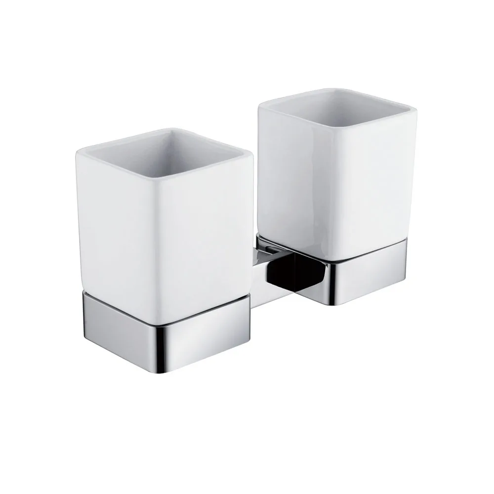 Aluminum Tumbler Holder Double Ceramic Cup Lotion Dispenser Toilet Brush | Обустройство дома