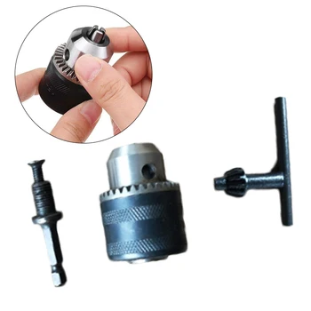 

1.5-10mm Handle Drill Chucks 24UNF 1/4 Hex SDS Shank Drive Converter Adapter Set