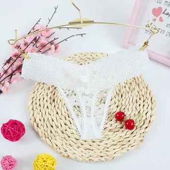 

Women's Sexy Briefs Panties Female Lace Thong Underwear Seamless Low Rise Floral Briefs Clear Erotic Breathable Solid G String
