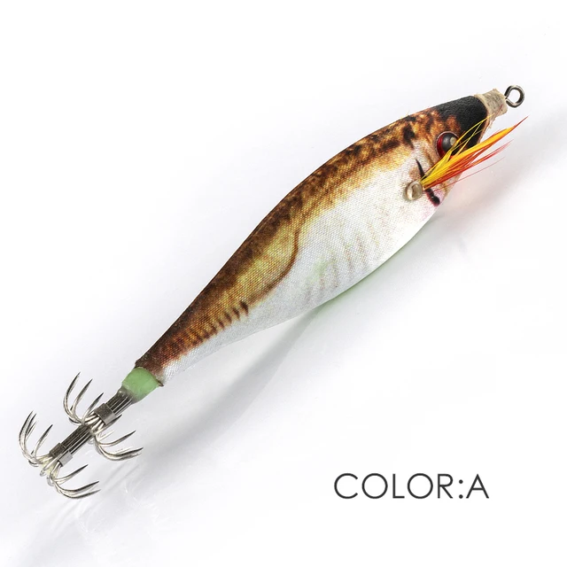 LETOYO 70mm 10g Floating Squid Jigs Fishing Lure Artificial Shrimps Squid Hook For Sea Fishing Cuttlefish Octopus Calamari Baits A 70mm 10g