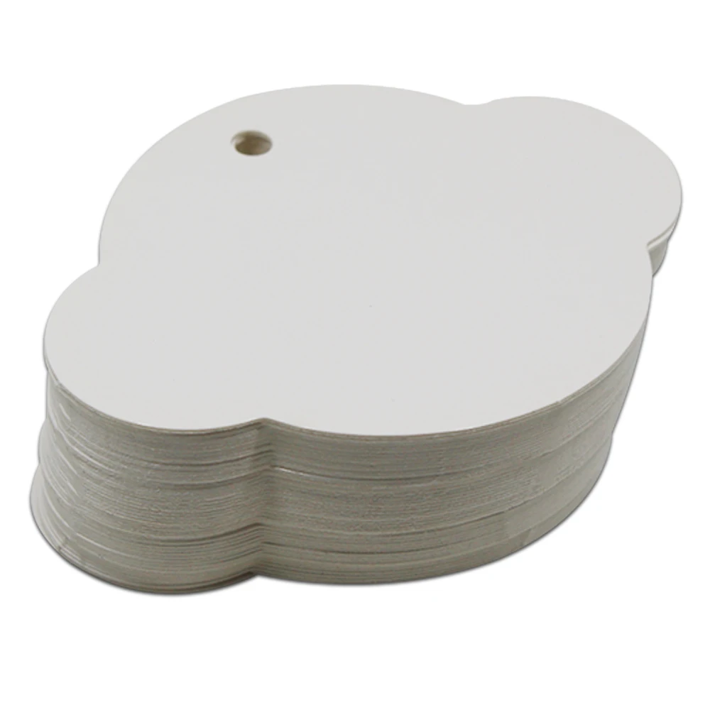 

DHL 6.3*8.5cm 1500Pcs/ Lot Event Flying Saucer-shaped Kraft Paper Price Hang Tags 2.48"x3.34" Retro Greeting Card Craft Tag