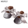 Baby Girl Cute Shoes Bow Lace Up PU Leather Princess Baby Shoes First Walkers Newborn Moccasins Toddler Shoes Baby Girls ► Photo 1/6