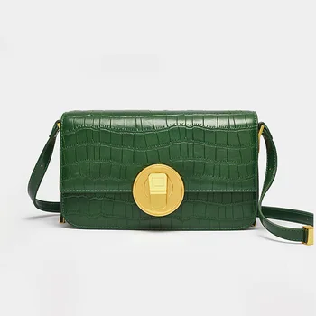 

Stone Pattern Crossbody Bag for Women 2020 New Metal Lock Flap Bags Ladies Fashionable Purses and Handbags Petit Sac Femme Bolsa