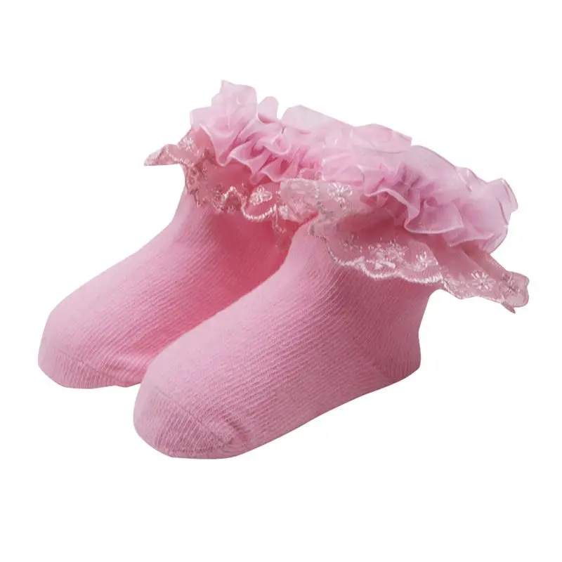 Носки для маленьких девочек кружевные носки принцессы для новорожденных, лидер продаж, летние хлопковые детские платья, носки на весну - Цвет: Лаванда