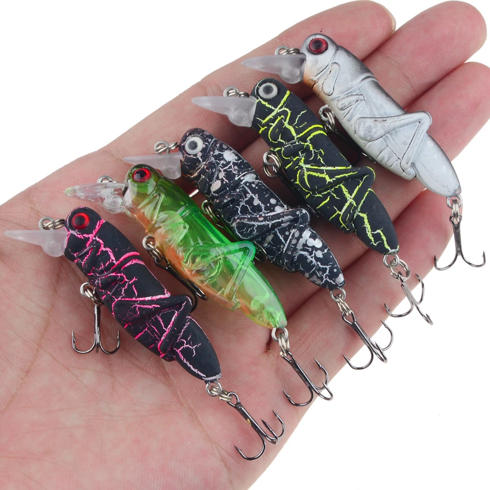 Insect Fishing Lures Grasshopper Flying Wobbler 5.5cm 4g Isca Artificial Crankbait for Carp Fishing Hard Baits Bass Pesca