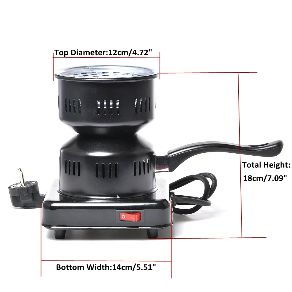 230V~ 50/60 Гц 450 Вт штепсельная вилка европейского стандарта черный кальянная горелка для розжига древесного угля горячая пластина для кальян наргиле аксессуары