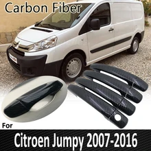 

Black Carbon Fiber for Citroen Jumpy Dispatch 2007 2008 2009 2010 2011 2012 2015 2016 Door Handle Cover Sticker Car Accessories