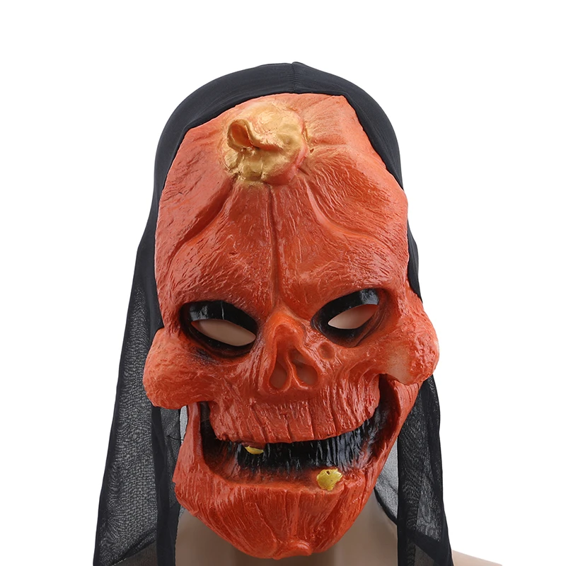 Two Teeth pumpkin Страшная маска тыквы для костюмированной вечеринки на Хэллоуин, 3 вида, вечерние реквизиты, жуткая маска тыквы на Хэллоуин - Цвет: Two Teeth pumpkin