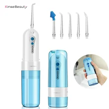 Профессиональный портативный ирригатор для полости рта перезаряжаемый ирригатор для полости рта с 4 режимами и 5 струйными наконечниками для отбеливания зубов для домашнего использования в путешествиях