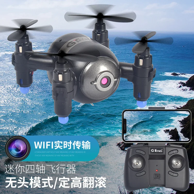 Gteng T906w мини Радиоуправляемый Дрон с WiFi Cotrol Track Flight