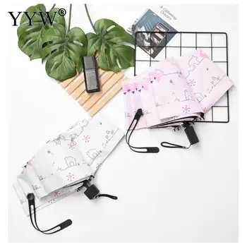

Folding Sun Mini Umbrella Woman Pocket Vinyl Umbrella Anti-Uv Rain Umbrellas Parasol Paraguas Mini Guarda Chuva Ambrella Travel
