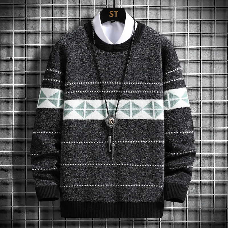 New Men's Warm Sweater Fashion Casual Pullover | Женская одежда