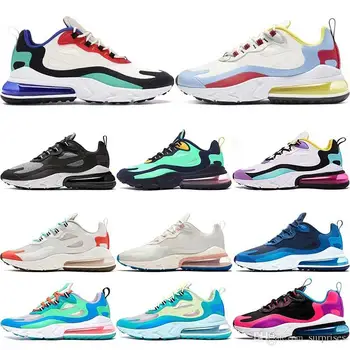 

2019 New270 React Men Casual Shoes Top Quality Bauhaus Optical Triple Black Fashion Mens Running Shoes Breathable Sneakers36-45