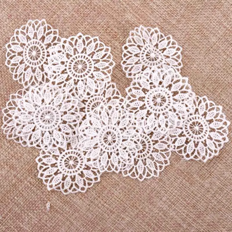 Beautiful White Color Net Lace Trim Embroidered Lace Ribbon For Sewing Wedding Decoration DIY 45mm