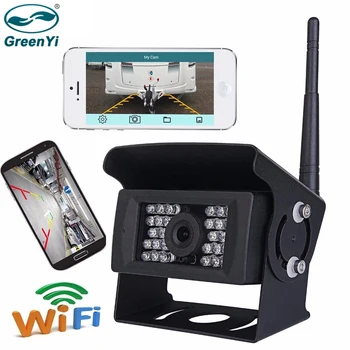 

GreenYi Wifi Truck Backup Camera Heavy Duty 28 IR Night Vision Waterproof Vehicle Rear View Camera 12 V 24 V Backup Camera