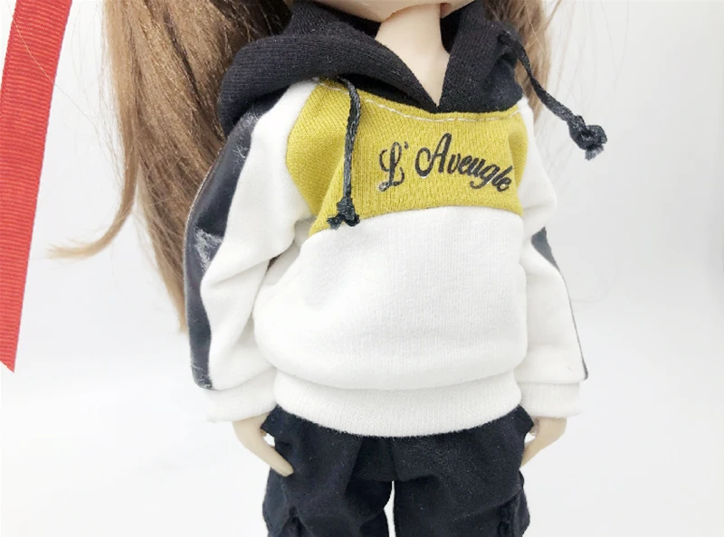 Кукла BLyth одежда толстовка с длинными рукавами и штаны/шляпа для BLyth, OB24, Azone, Licca, Pullip, 1/6 BJD одежда для кукла 1/6 аксессуары