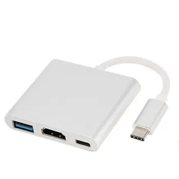 

Type C to HDMI 4k Ethernet Lan RJ45 USB-C USB 3.0 Adapter Hub for MacBook Samsung S8 Dex Huawei P30 Dock TV Projector
