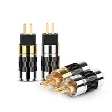 

HiFi Headset DIY 2 Pins 0.78mm Headphone Jack For UM3X W4R UE18 Gold-Plated Minijack Soldering 0.78 Plug Earphone Aduio Adapter
