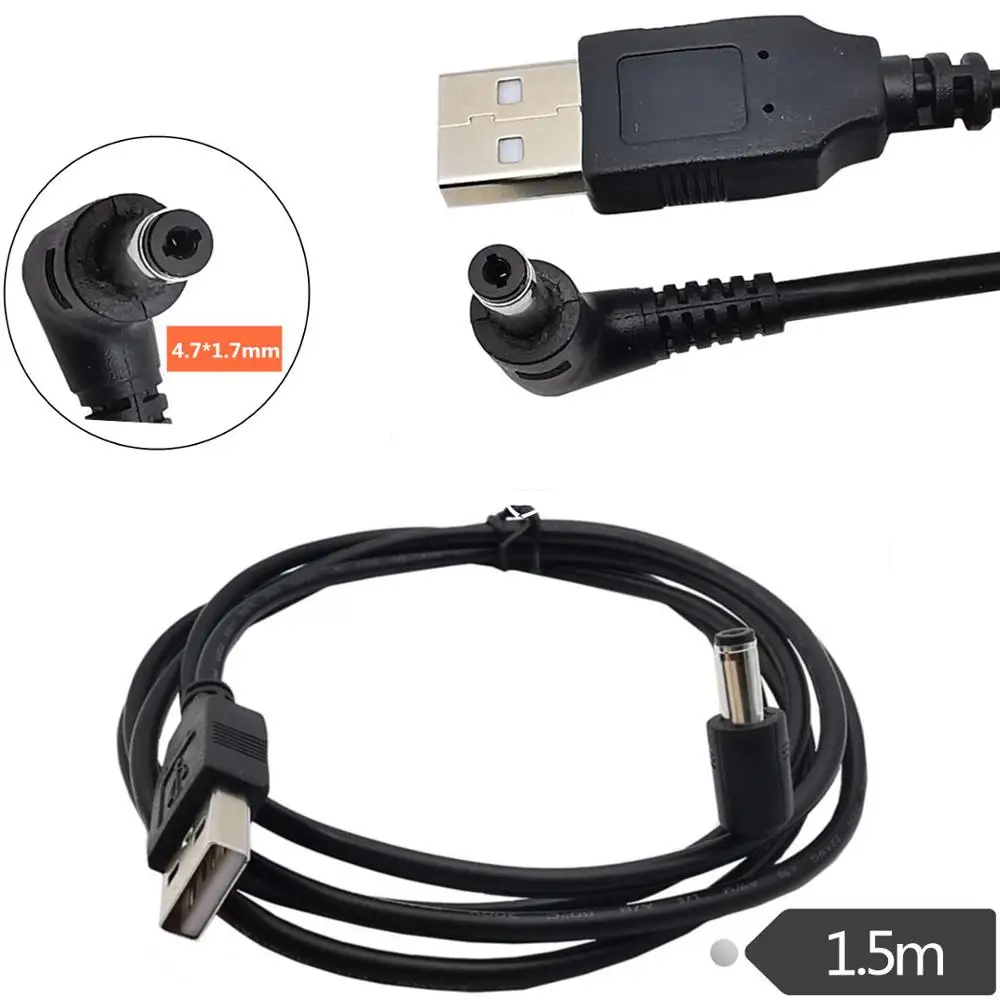 USB кабель с разъемом питания постоянного тока 4 7*1 7 мм адаптер 5 в зарядный провод