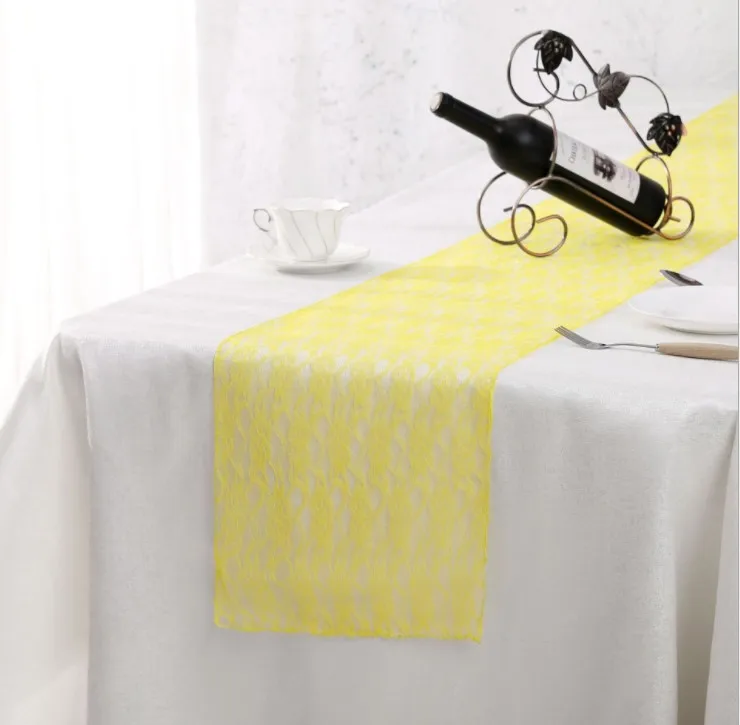 

Hot Sale Retail 30pcs 30x275cm lace Table Runner Wedding Party Decorations Free Shipping MANY COLORS Marious