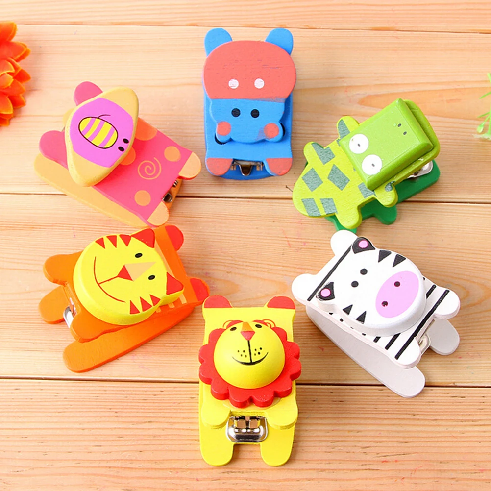 NEW creative pretty cute wooden book sewer kawaii cartoon mini stapler Korea stationery school office supplies random
