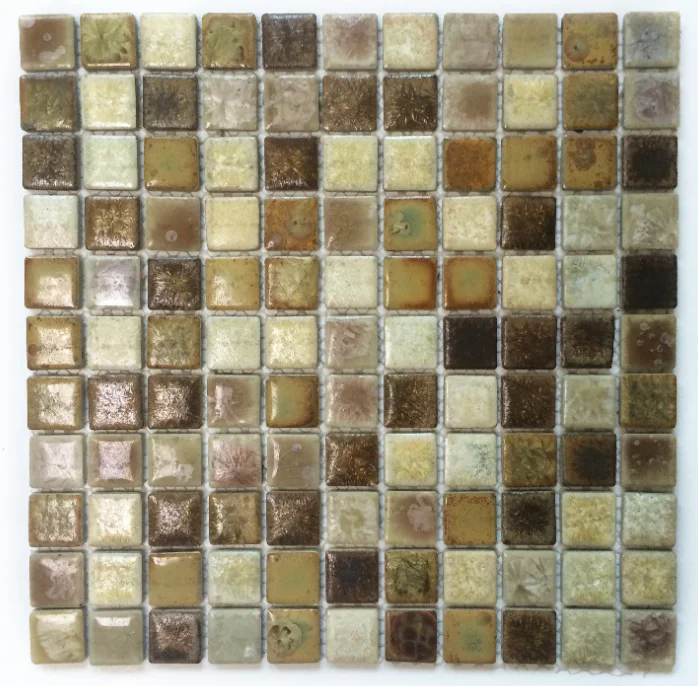 11 PCS Beige Caramel Brown Porcelain Wall Tile Backsplash Bathroom Kitchen Ceramic Mosaic Tiles SSD053 | Дом и сад