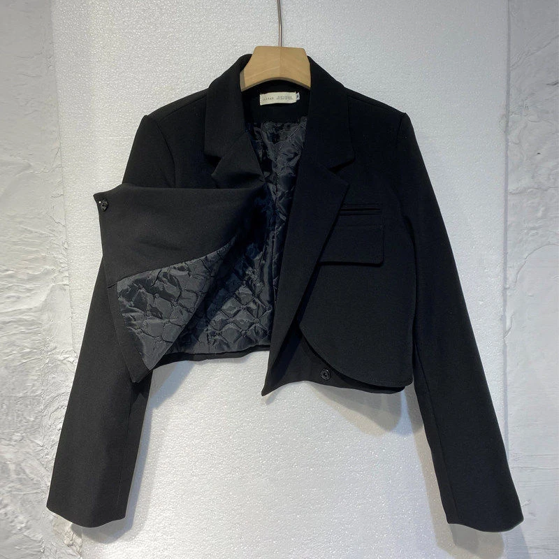 Short suit jacket for small women in 2021 spring and autumn new style western suit jacket  crop blazer  women blazers