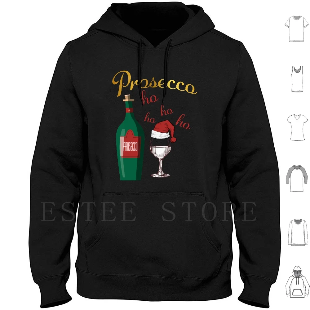 Divertente Natale Prosecco Ho Ho Ho! Felpe Con Cappuccio Prosecco Prosec Ho Ho Prosecco Ho Ho Ho Prosseco Vino Bevitore Di Vino