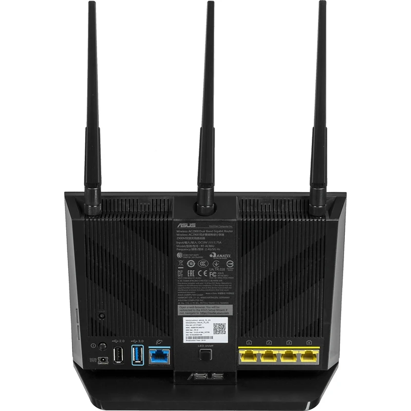 Роутер беспроводной Asus RT-AC86U AC2900 10/100/1000BASE-TX/4G ready черный