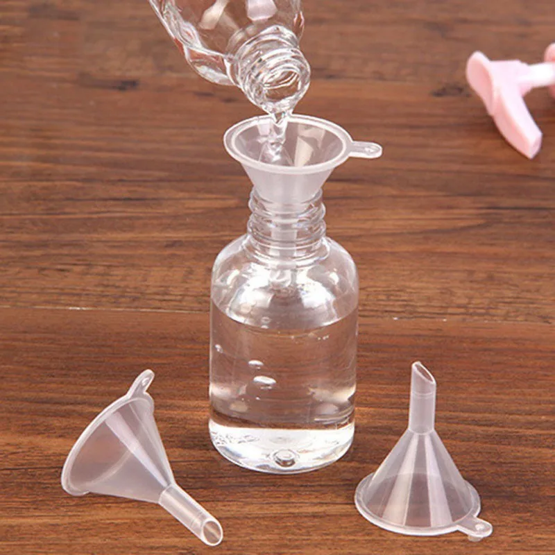 

2PCS Kitchen Small Mini Funnel Plastic Oil Perfume Bottles Perfume Diffuser Bottle Thicken Salad Dressing Funnel