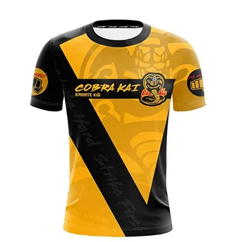

Karate Kid Cosplay T shirt Costume Cobra Shirt Super Hero Legion of Superheroes Gift Halloween Fans Collection Drop Ship