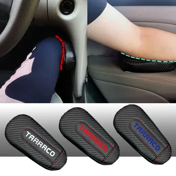 

For Seat Tarraco 1pc Carbon Fiber Leather Auto Leg Cushion Knee Pad Car Door Arm Pad Car Accessories Vehicle Protective
