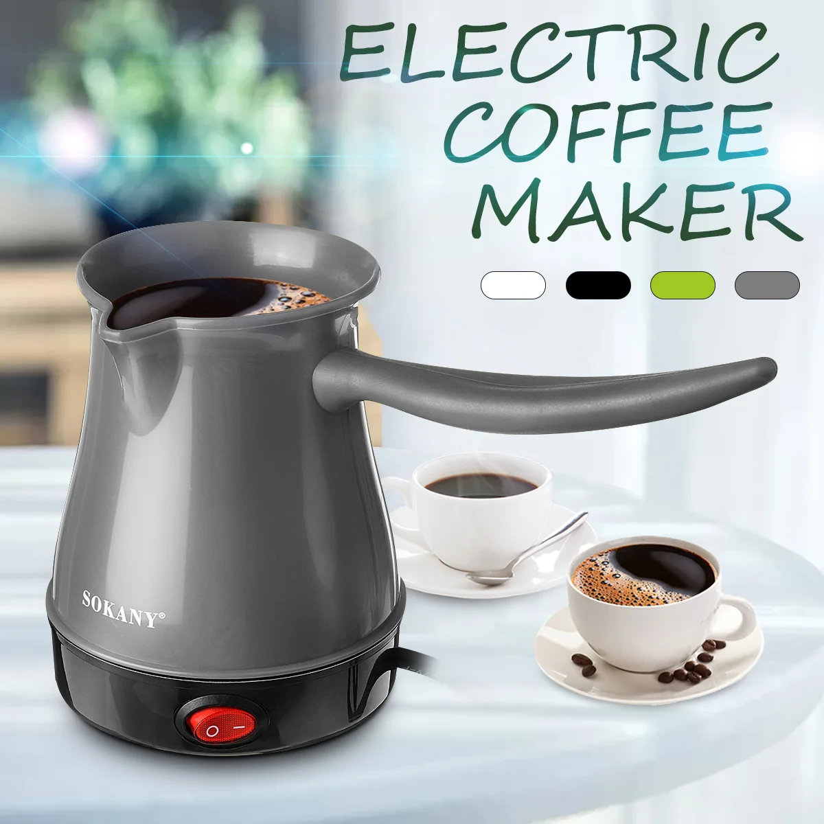 Kopen Elektrische Koffie Maker 220V 500 Ml Draagbare Thuiskantoor Moka Pot Griekse Turkse Espresso Percolator Machine Snelle En Warmte slip