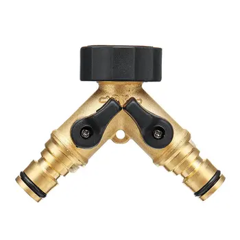 

Copper Garden Water Pipe Joint Faucet Manifold Brass Garden Hose Connector Faucet Splitter 3/4 "Internal Thread Water Inlet