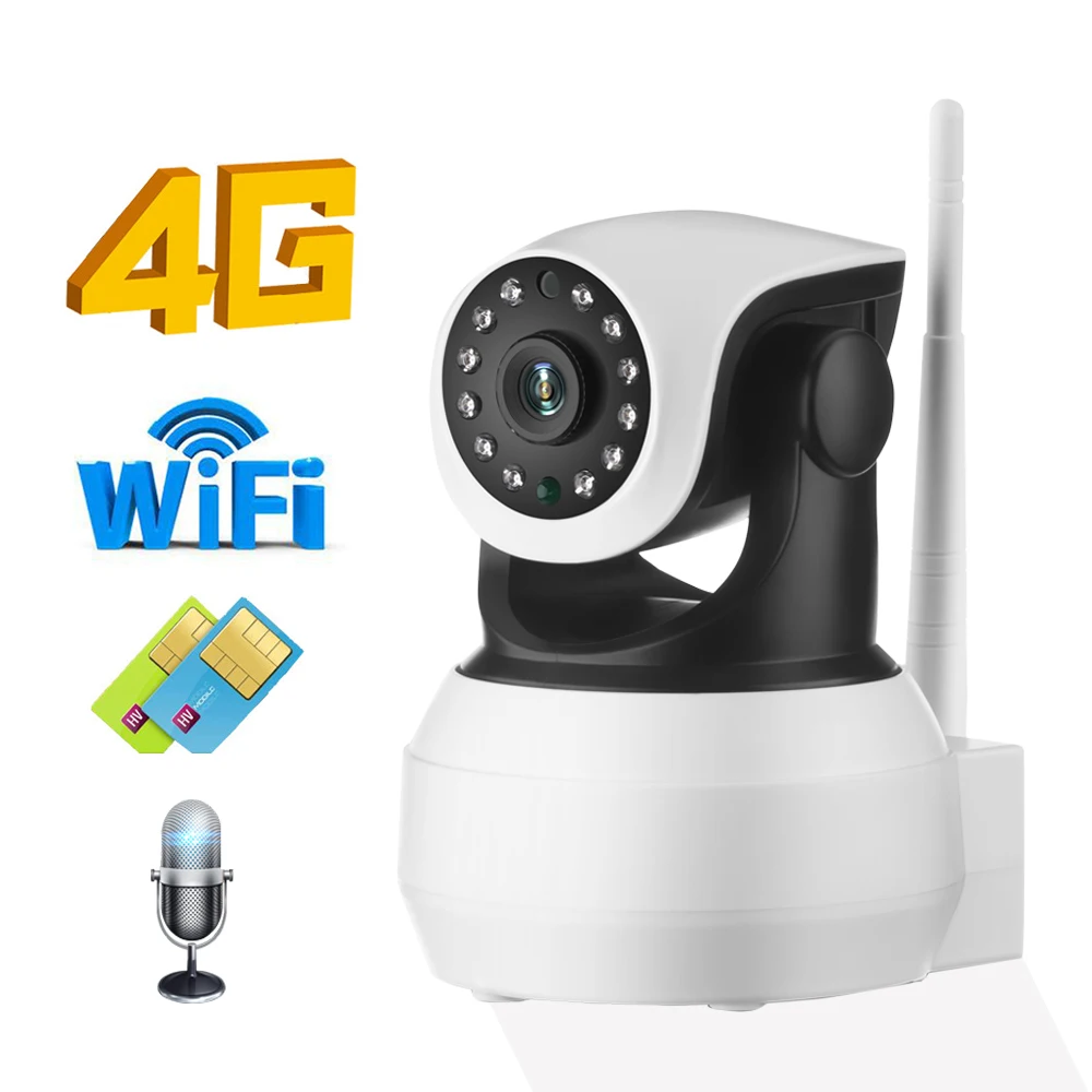 Hismaho 4G 3G Sim Card IP Camera 1080P 720P HD Home Wireless WIFI Camera Surveillance Indoor P2P ...