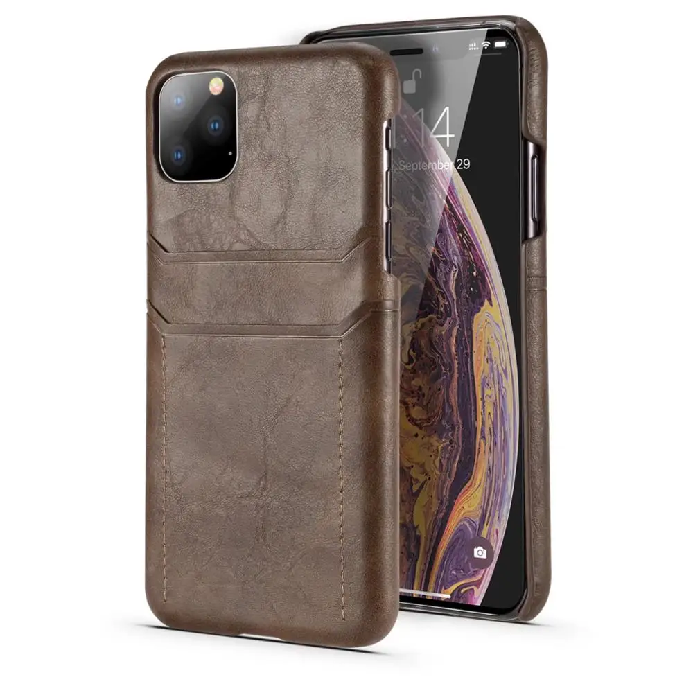

Cowhide double card for Samsung Galaxy S9 S9plus S10 s8plus phone back cover real leather for note8 note9 note10 phone case