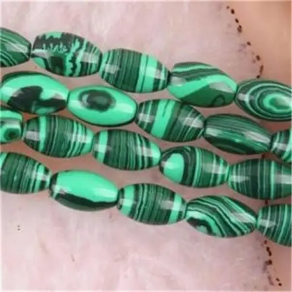 8X12MM Gemstone Green Malachite Drum Loose beads 15'' | Украшения и аксессуары