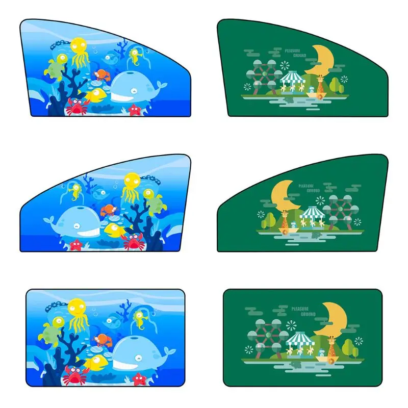 

Universal Car Sun Shade Cartoon Children Window Sunshade Cover Magnetic Curtain