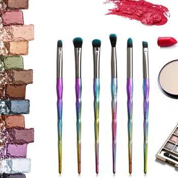 

Diamond Rainbow Make Up Brush Set Professional Eye Make Up Eyeliner Eyebrow Eyeshadow Brush Set Rose Gold Makeup Brushes New - H