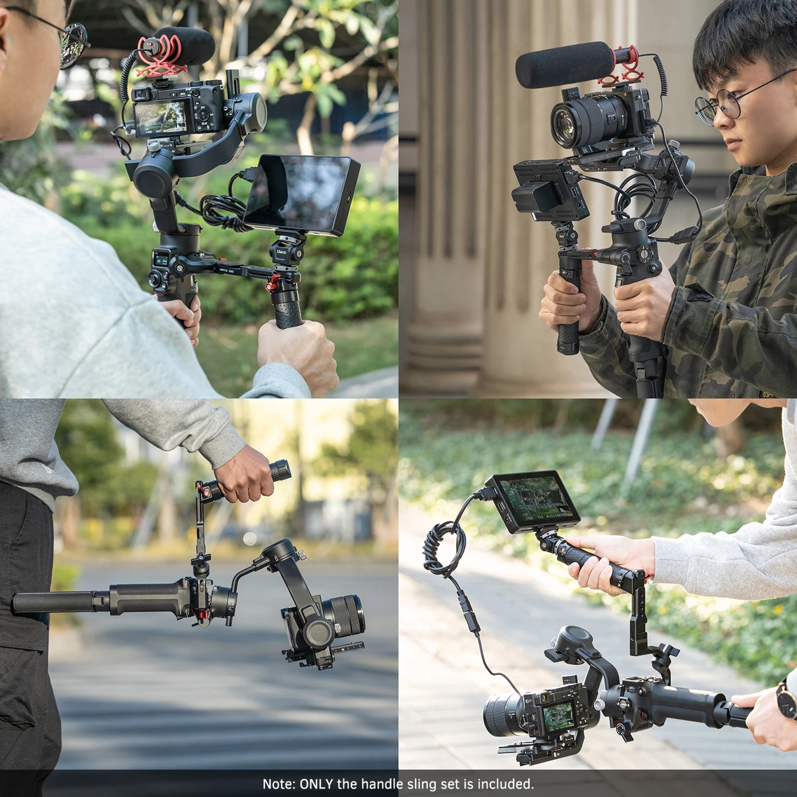 rsc2 rs3 câmera cardan acessórios handgrip com