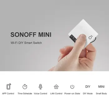 

For Sonoff MINI DIY Smart Switch Small WiFi Switch for Alexa Google Home Remote Control Alarm System