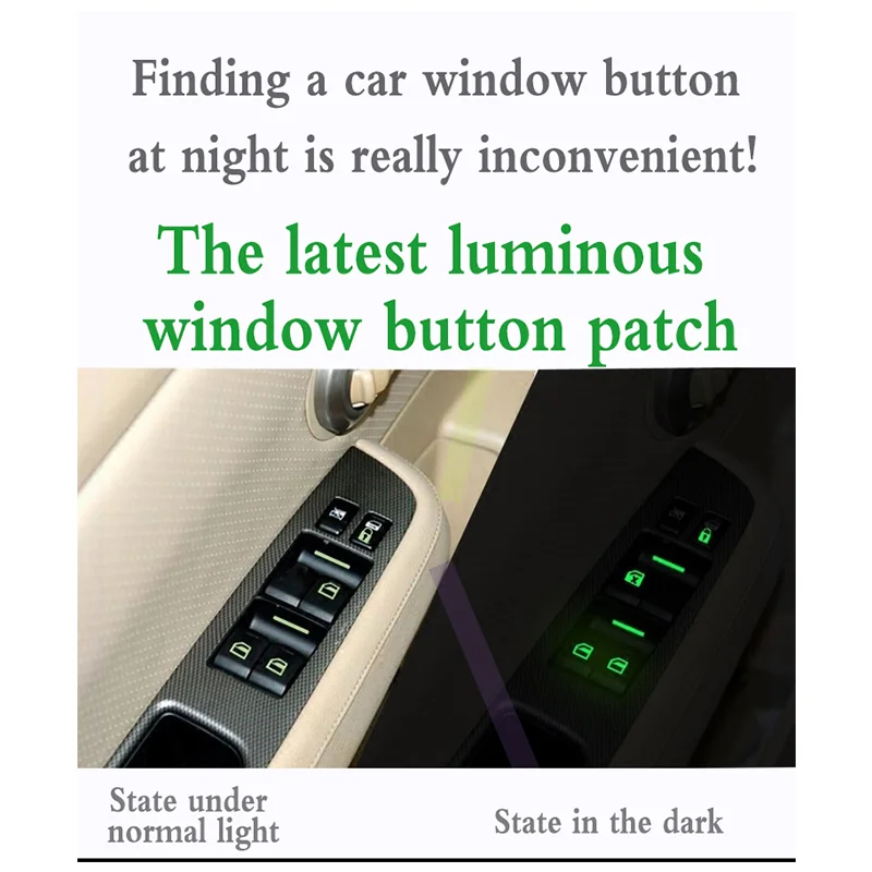 Автомобильные наклейки на кнопки окна автомобильные светящиеся украшения