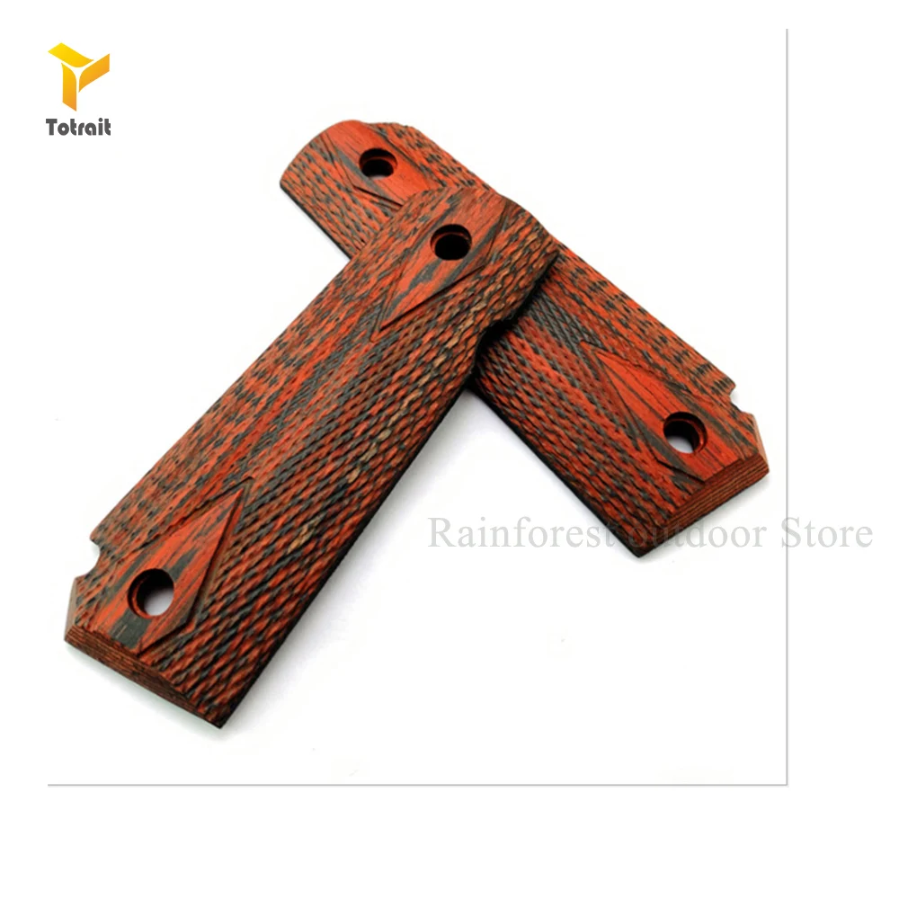 Review 1 Pair Rosewood G10 Knife Handles Grips Patch Material Anti-slip DIY Handles Scaled slabs blanks For 1911 Grips Handle Grip