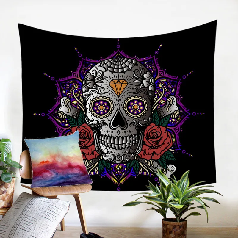 Домашний декор с черепом гобелен 130x150 см, 150x200 см домашний декор
